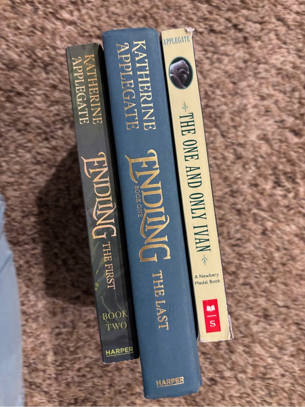 3 Katherine Applegate books- books #1 & #2 in the Endling & One & Only Ivan GUC